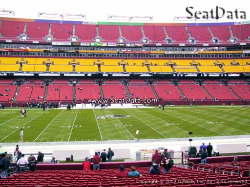 Seat view from section 101 at Fedex Field, home of the Washington Redskins